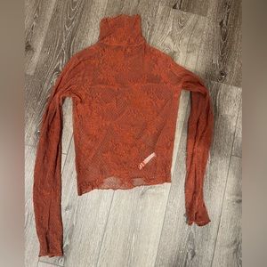 Free People Intimately Sweet Secrets Stretch Lace Turtleneck